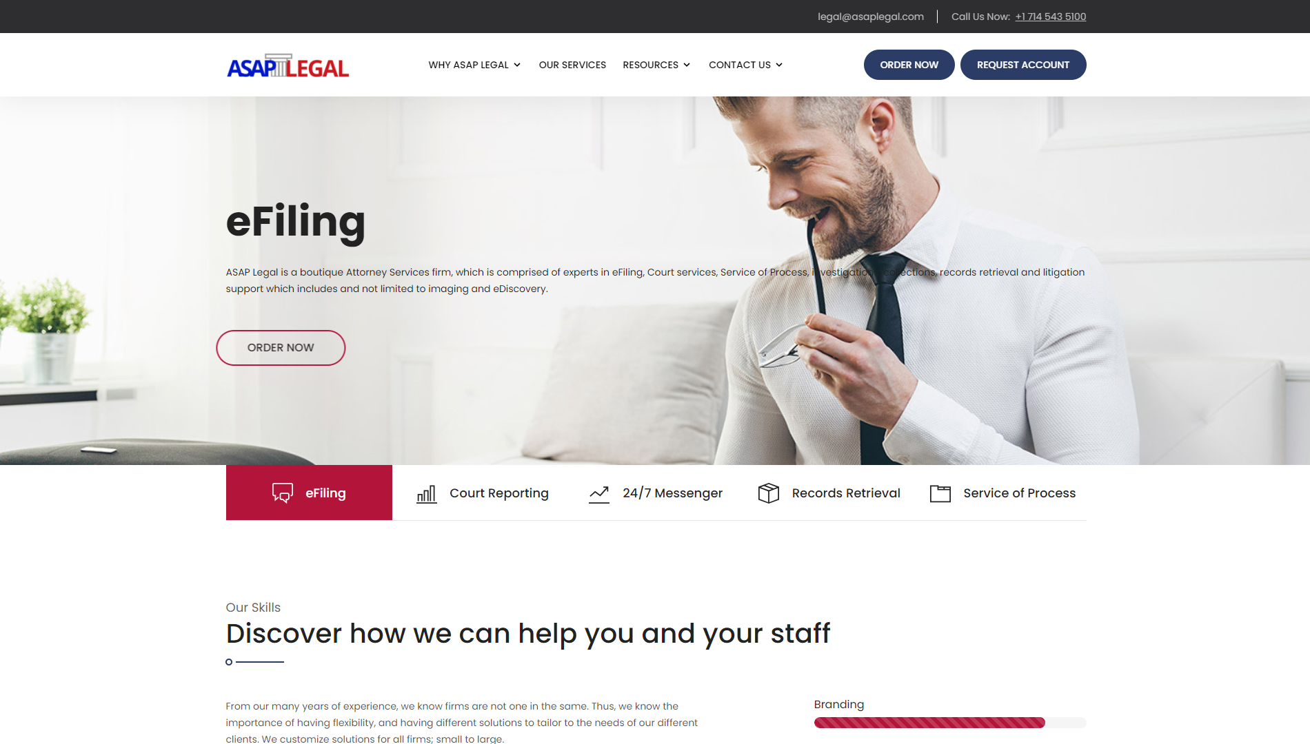 A screenshot of https://asaplegal.com/